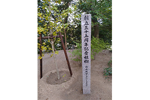 吉備津神社に植樹を